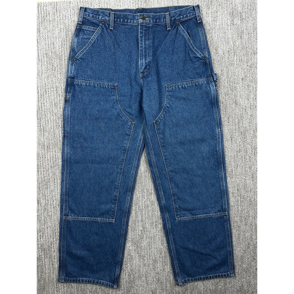Vintage Y2K Carhartt B73 DST Double Knee Jeans Mens 36x30 (fits 36x31) Denim EUC